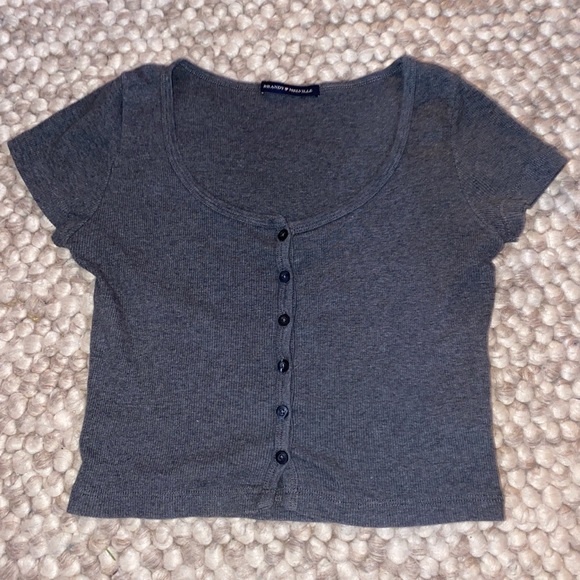 grey brandy melville zelly top - Picture 2 of 4